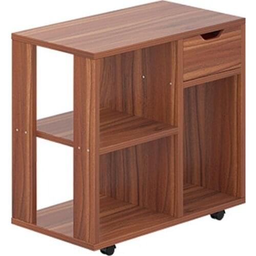 Removeable Coffee Table Wooden Coffee Tea Table for Living Room Sofa Bed Beside Small Dining Reading Table with 2 Layer Shelves