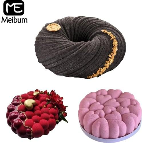 Meibum 3 Types Silicone Baking Mold Cake Decoration Accessories Party Dessert Bakeware Tools Mousse Pastry Pan Kitchen Supplies