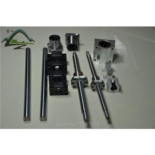 Rolled 1605 Ball screws -L400/500/600mm-C7 Anti Backlash Rolled Ballscrew +3pcs ballnut for linear CNC Router