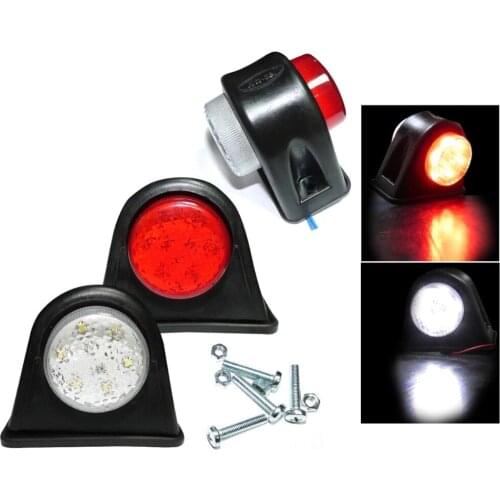 SOONHUA 2pcs Side Marker Outline Led Light Lamp Heavy duty rubber marker 6LED lights for all vehicles with 12V system