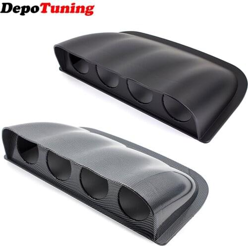 Universal black&carbon 2 inch/52mm dash board Fourfold gauge pod color Gauge Pod Mount Holder both for left&right hand drive