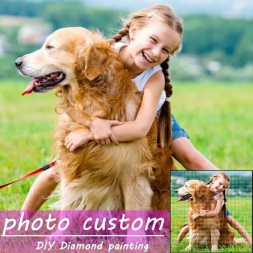 Photo Custom Square Diamond Mosaic Private Custom DIY Diamond Painting Cross Stitch Diamond Embroidery Wedding Gift Home Decor