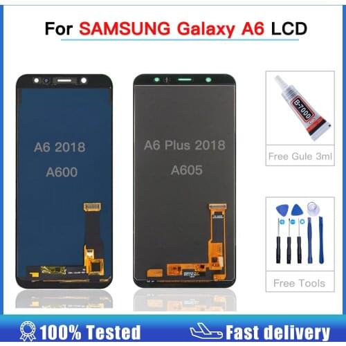 For Samsung Galaxy A6 Plus 2018 A605 A605F A605FN LCD Display Touch Screen Digitizer Assembly for A6 2018 A600 A600FN A600F lcd