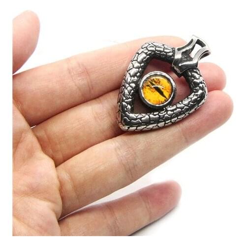 2 Color Stone Pendant 316L Stainless Steel Fashion Fashion Eyeball Pendant