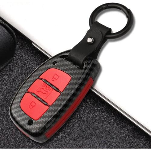 2019 ABS PC Carbon Fiber Silica Gel Car Remote Key protection Cover Case For Hyundai Creta I10 I20 Tucson Elantra Santa Fe 2016