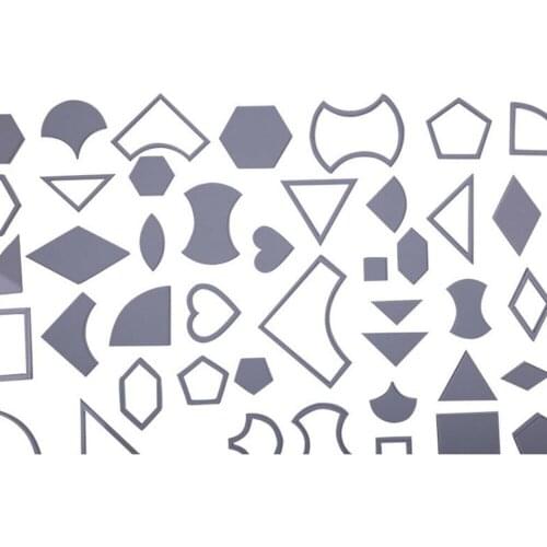 27pcs/Set Mixed Quilting Templates Reusable Transparent Pattern Patchwork Templates DIY Embroidery Sewing Styling Supplies