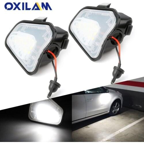 2x Canbus No Error LED Side Mirror Puddle Lights for Volkswagen VW Passat CC Scirocco Santana 4motion EOS Car LED Courtesy Light