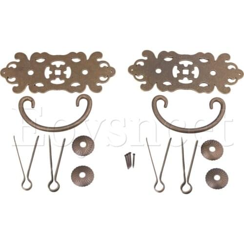 2 x 11.7x6cm Bronze Cabinet Swing Drop Pull Handles with U-Shaped Needle