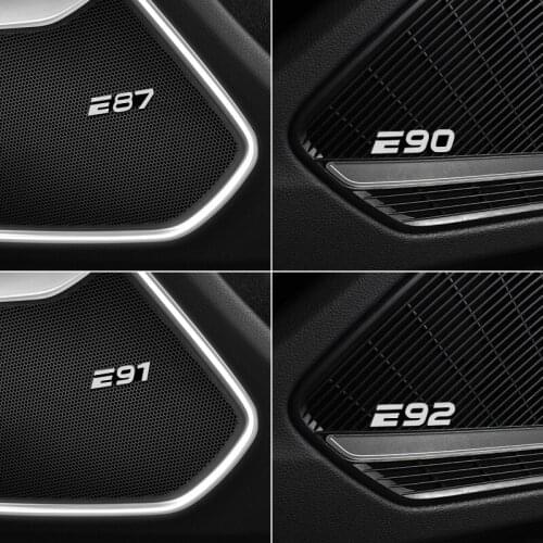 4Pcs Car Emblem Metal Sticker audio Speaker stickers For BMW E87 E90 E91 E92 E46 E60 E61 E70 G30 X1 X3 X5 X6 X7 car decoration