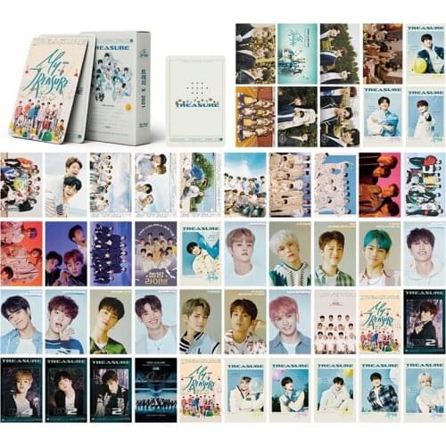 54Pcs/Set Kpop GOT7 Treasure Photo Card Lomo Card Self Made Postcard For Fans Collection