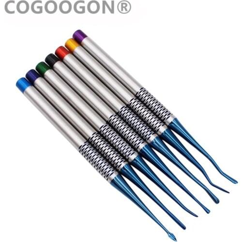 7 Pcs Dental Implant Luxating Root Tooth Elevator Knife Extraction Dentist Instruments Tool German Stainless Steel