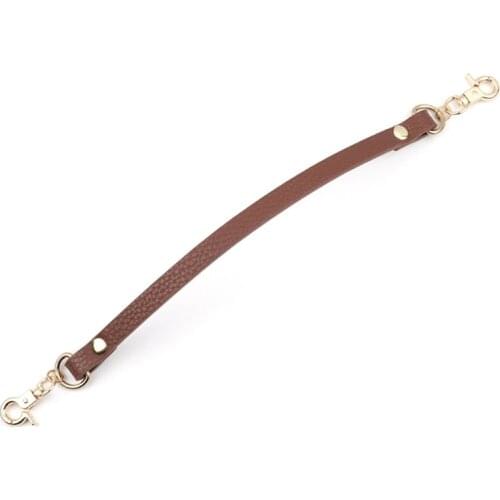 PU Leather Handbag Accessories Replacements Bag Handles Short Straps with Metal Swivel Hooks 30cm