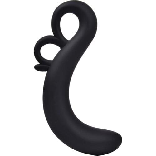 Male Anal Plug Flirting Appliance Manual Anal Orgasm Appliance Massage Comfort Black Adult Product Pull Ring Design Appliance