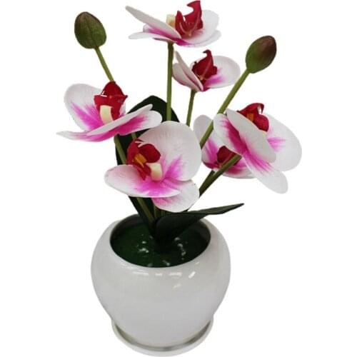Bonsai Phalaenopsis Bouquet Artificial Flowers Fake Beautiful Hotel Arrangements Wedding Props Lifelike Potted Plant Ornaments
