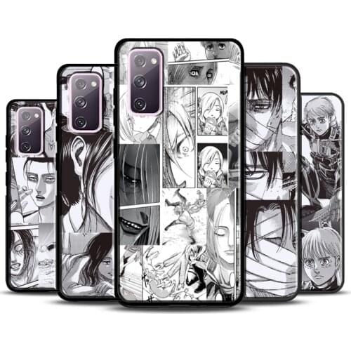Attack On Titan Manga Collage Case For Samsung Galaxy S21 Ultra S20 FE S8 S9 S10 Plus Note 20 Ultra Note 10 Plus Cover
