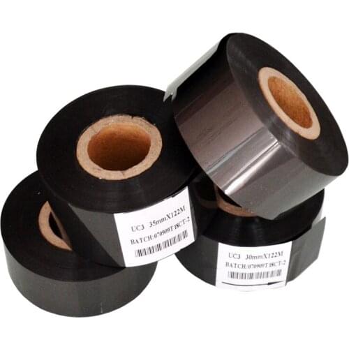 Black Width 35mm length 122m batch and date stamp foil for packing bags