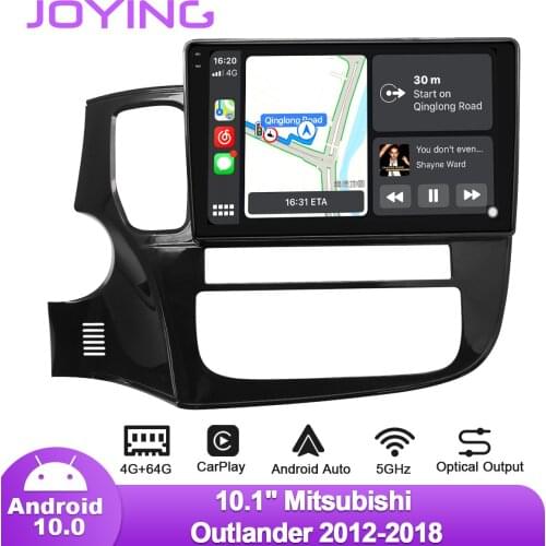 Joying Head Unit Android10 Car Radio 10.1” Car Multimedia Player For Mitsubishi Outlander 2012-2018 Bluetooth OBD Reverse Camera
