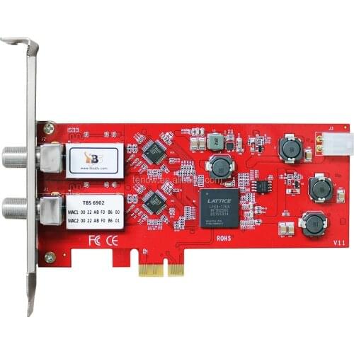 Hot Sell TBS6902 DVB-S2 Dual Tuner PCIe Card for HD and SD Digital Satellite TV Receiving on PC