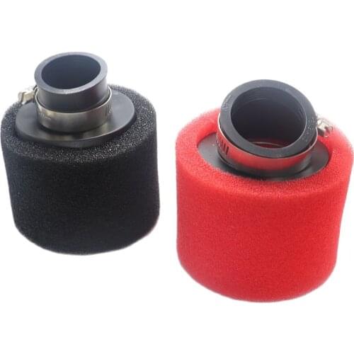 2PCS 35mm 38mm 42mm 45mm 48mm Bend Elbow Neck Foam Air Filter Sponge Cleaner Moped Scooter Dirt Pit Bike Motorcycle RED Kayo BSE