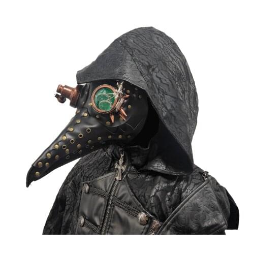 Steampunk Mask Rivet Biochemical Protection Goggles Long Mouth Long Nose Halloween Cosplay Men and Women Props Accessories