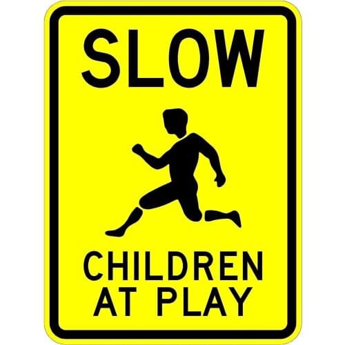 Slow Children at Play A Real Retro Metal Tin Sign Plaque Poster Wall Decor Art Shabby Chic Gift