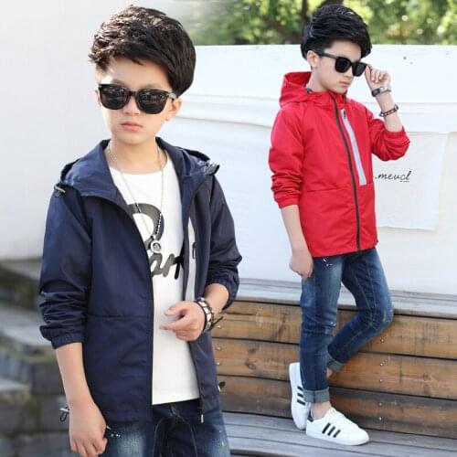 Fashion Jacket Spring Autumn Coat Outerwear Top Children Clothes Kids Costume Teenage School Boy Clothing High Quality