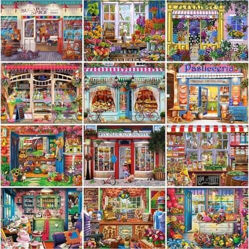 MomoArt 5D DIY Diamond Painting Store Cross Stitch Kit Diamond Embroidery Flower Landscape Full Square Round Drill Home Decor