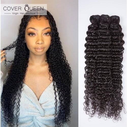 Raw Brazilian Curly Virgin Hair Bundles Deep Wave Grade 10A Human Brazilian Hair Weave Bundles Extension 3 4 P/Lot Shipping Free