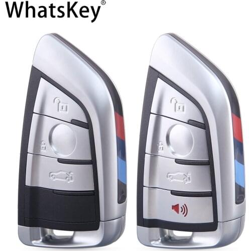 WhatsKey New Smart Card Key Shell For BMW 3/5/7 Series X1 X3 X5 X6 G30 G20 F48 F10 F22 F30 Remote Key Case Insert Blade 3/4 BNT