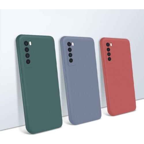 New Liquid Silica Gel Phone Case For Huawei Nova7 Nova7se Nova7pro Case Soft Qrotection Back Cover Phone Shell