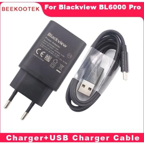 Original Blackview BL6000 Pro Official Quick Charging Adapter+USB Charger Cable accessory Parts For Blackview BL6000pro Phone