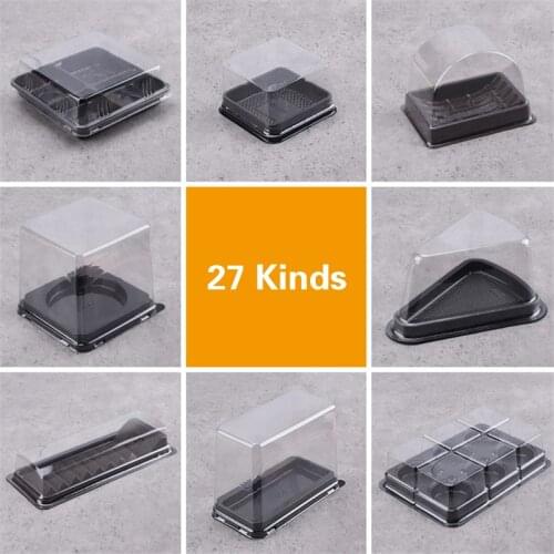 100pcs 50pcs Baking packaging Blister transparent cake box pastry packaging box Cheese Mousse box Swiss Roll Candy\Cake\Dessert