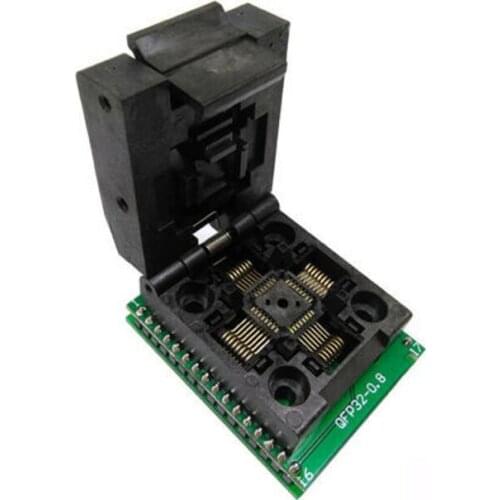 Qfp32 Turn to Dip 32 Burning Seat Tqfp32 Fqfp32 0.8 Pin Spacing Flip Programming Seat