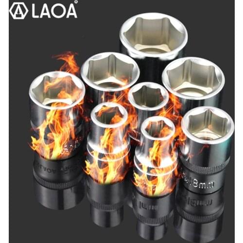 LAOA 10PCS 1/2 Hex Socket Wrench Head 12.5mm Used on Ratchet Socket Wrench Torque Spanner Deep Socket Tool From Taiwan