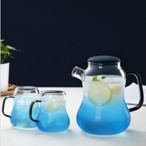 High borosilicate glass cold water bottle kettle marble kettle cold water kettle suit Water Pots & Kettles