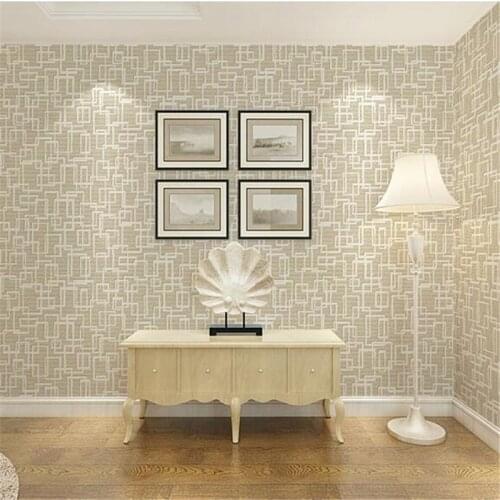 Wellyu обои Papel de Parede Modern Simple New Chinese Wallpaper Living Room TV Background Wall Beige Plain Decorative Wallpapers