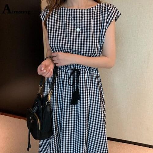 Women Elegant Mid-Calf Dress Sleeveless Vintage Dot Summer Japanese Dress 2021 Plus size Ladies Slim Waist Dresses Femme Clothes