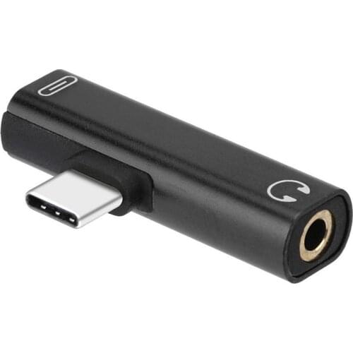 1pc kphrtek 2 In 1 Type C To 3.5mm Jack Earphone Charging Converter USB Type-C Audio Adapter