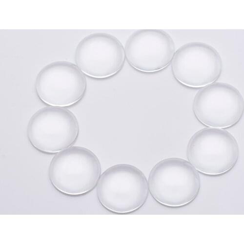 100Pcs 12MM Round Flat Back clear Crystal glass Cabochon Top quality clear glass cabochon sold as 100pcs per package