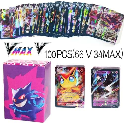 100Pcs French Pokemons GX card Shining TAKARA TOMY Cards Game Battle Carte Trading Children Toy