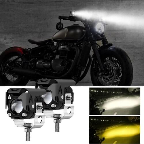 2 x Motorcycle Mini Spotlight headlight LED Auxiliary Lamp Super Bright Fog Driving Light Kits For Dirt Bike Trucks SUV UTVs 12V