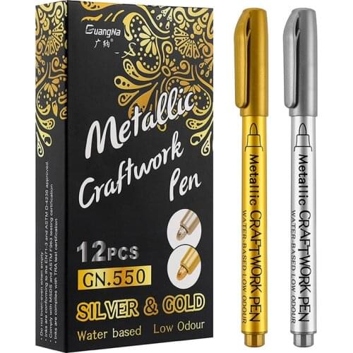 DIY hand-painted Craft Note Pen Pens Craftwork Supplies Students And Pen Drawing For Metallic Waterproof Permanent