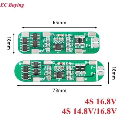 4S 14.8V 16.8V 12A 18650 Li-ion Lithium Battery Protection Board 8A 4 Cell Li-ion Lipo Polymer Charger BMS PCM PCB Module