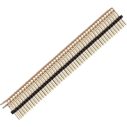 5PCS Gold Plated Pitch 1.27mm 2x50 Pin 100 Pin Double Row Right Angle Male Pin Header Strip Connector