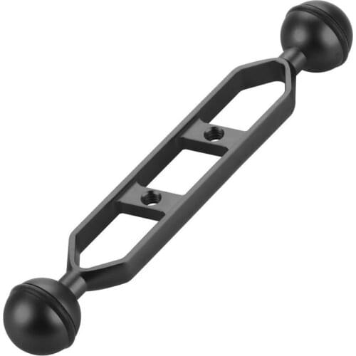 7 inch 17.8cm Aluminum Alloy Diving Dual Balls Arm for Underwater Torch / Video Light Ball Diameter 1inch /2.54cm