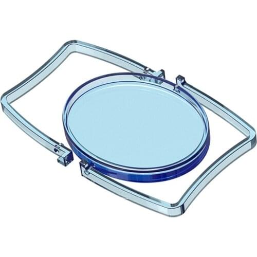 A0NF Oval Makeup Mirror Epoxy Resin Mold Desktop Vanity Mirror Casting Silicone Mould