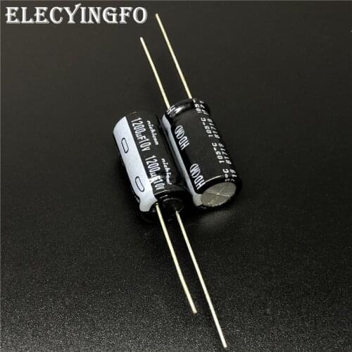 5pcs/50pcs 1200uF 10V NICHICON HD Series 10x20mm Extremely Low Impedance 10V1200uF Aluminum Electrolytic Capacitor