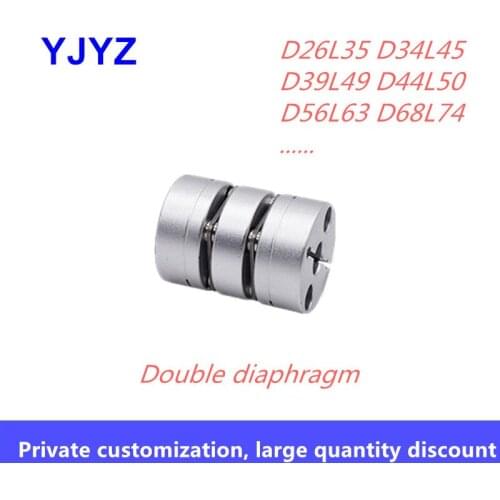 Aluminum alloy D26L35 D34L45 D39L49 D44L50 double diaphragm coupling ball screw step servo motor encoder computer free shipping