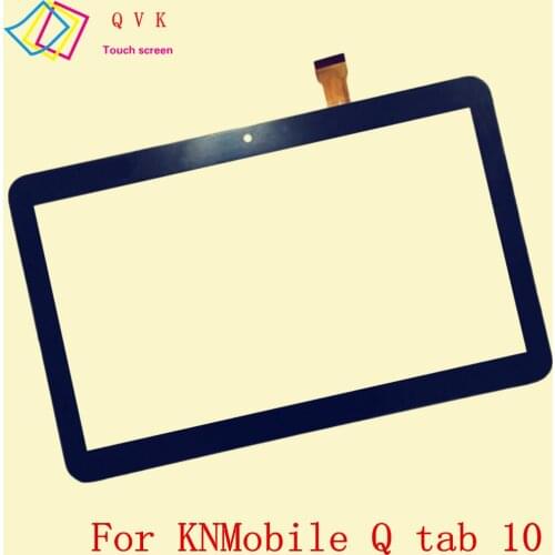 Black 10.1 Inch for KNMobile Q tab 10 tablet pc capacitive touch screen glass digitizer panel Free shipping