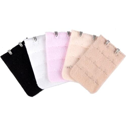 CNIM Hot 5 Pcs 2 Hooks Bra Extender Strap Extention Pale Pink Beige White for Ladies